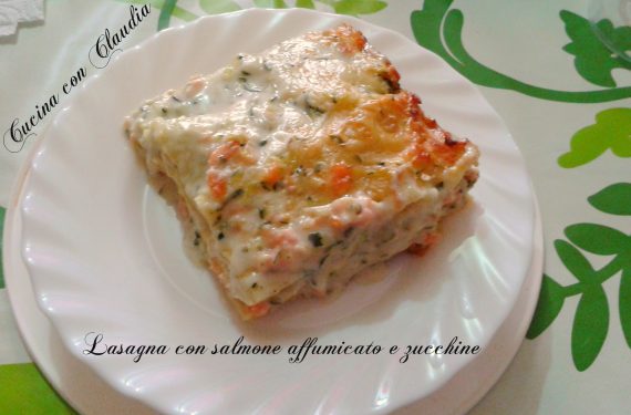 Lasagne con salmone affumicato e zucchine